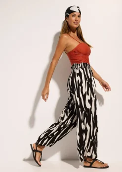Pantalon de plage en viscose fluide