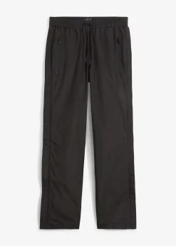 Pantalon de pluie ultra-léger à taille élastiquée avec zip sur le côté, imperméable