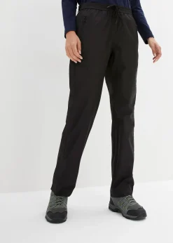 Pantalon de pluie ultra-léger à taille élastiquée avec zip sur le côté, imperméable