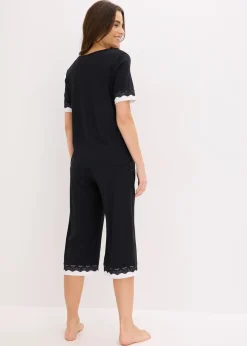 Pantalon de pyjama ample et doux, longueur 3/4
