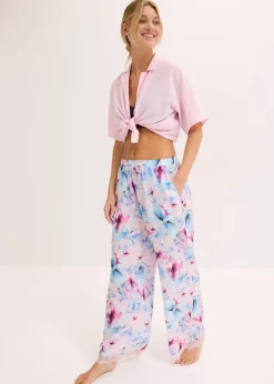 Pantalon de pyjama fluide en satin