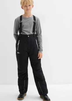 Pantalon de ski imperméable à bretelles et détails réfléchissants