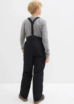 Pantalon de ski imperméable à bretelles et détails réfléchissants