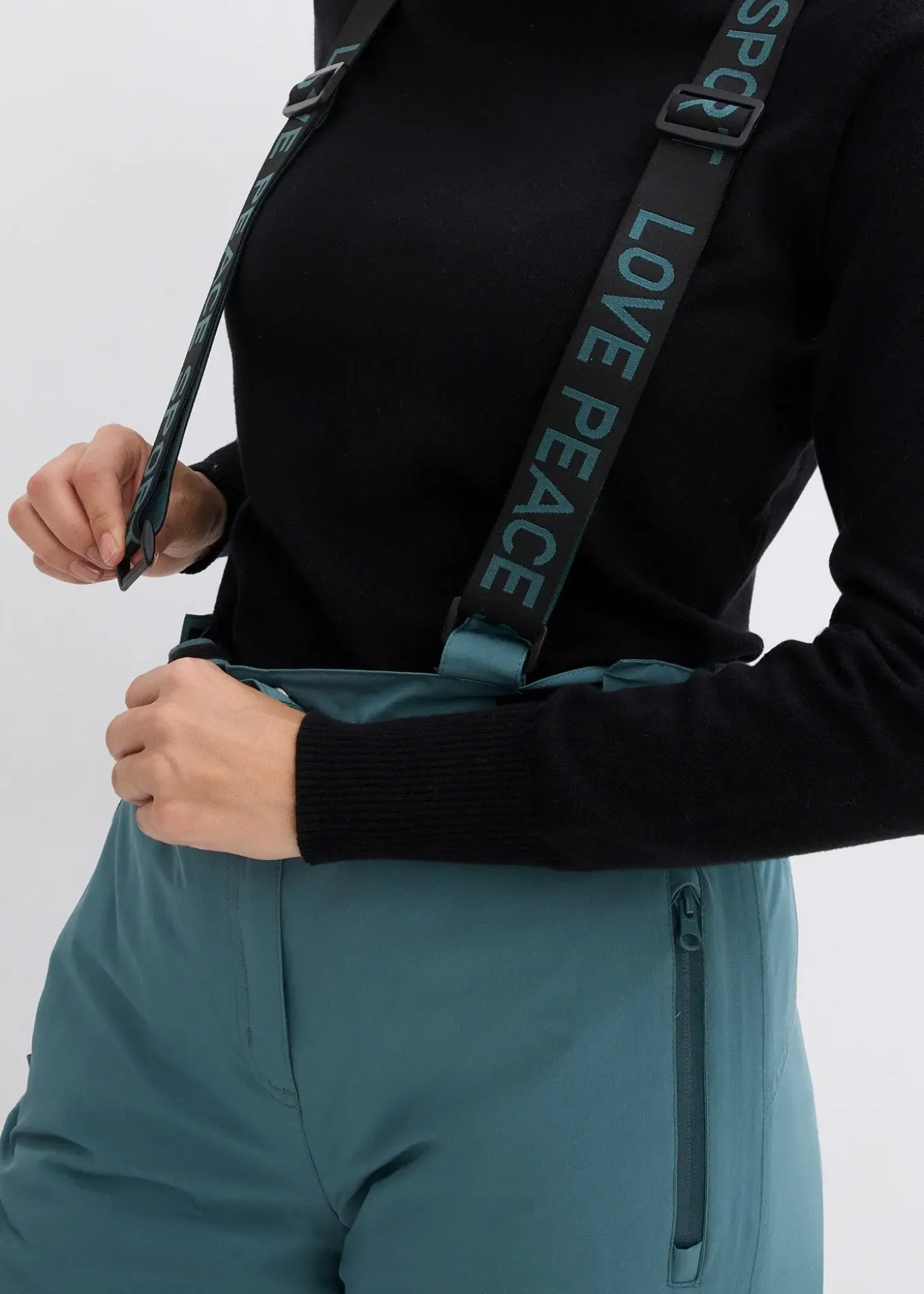 Pantalon de ski thermique imperméable avec bretelles amovibles