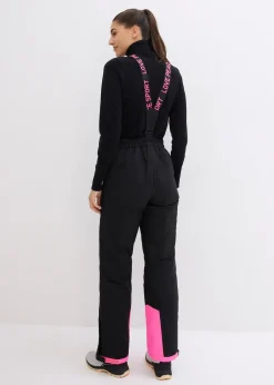 Pantalon de ski thermique imperméable avec bretelles amovibles