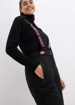 Pantalon de ski thermique imperméable avec bretelles amovibles