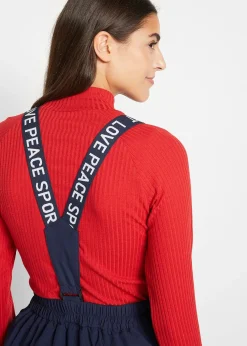 Pantalon de ski thermo avec bretelles amovibles, imperméable, Straight