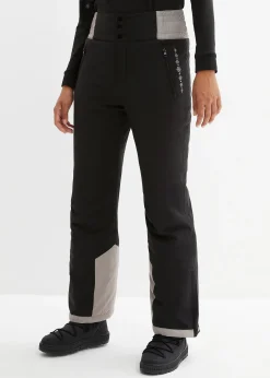 Pantalon de ski thermo fonctionnel coupe haute avec taille confortable, étanche, Straight