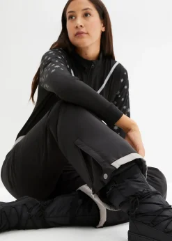 Pantalon de ski thermo fonctionnel coupe haute avec taille confortable, étanche, Straight