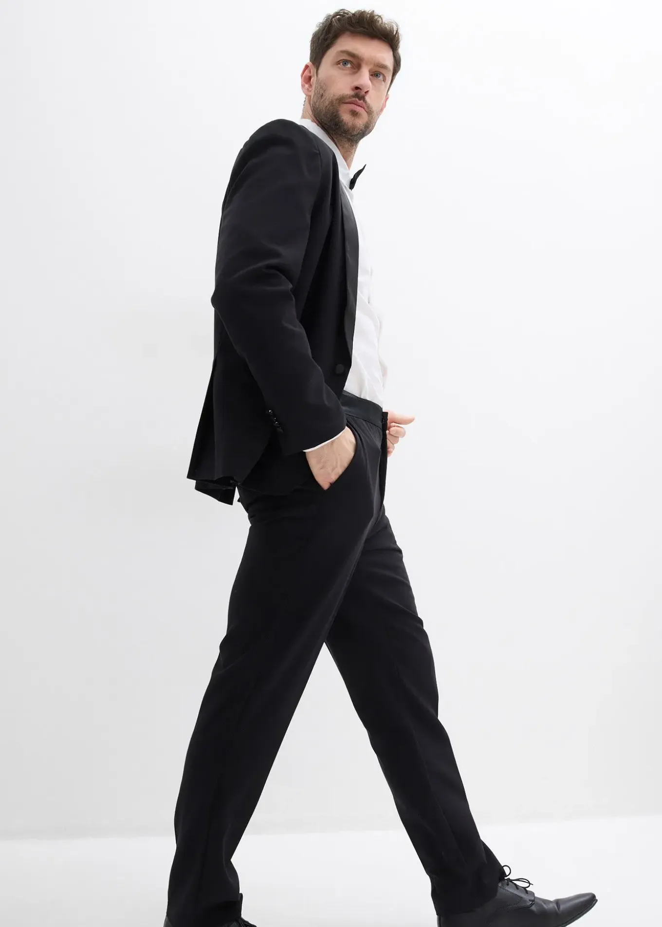 Pantalon de smoking avec élasthanne, slim