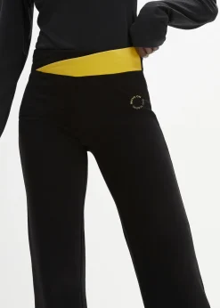 Pantalon de sport en coton, jambes évasées