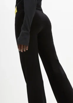 Pantalon de sport en coton, jambes évasées