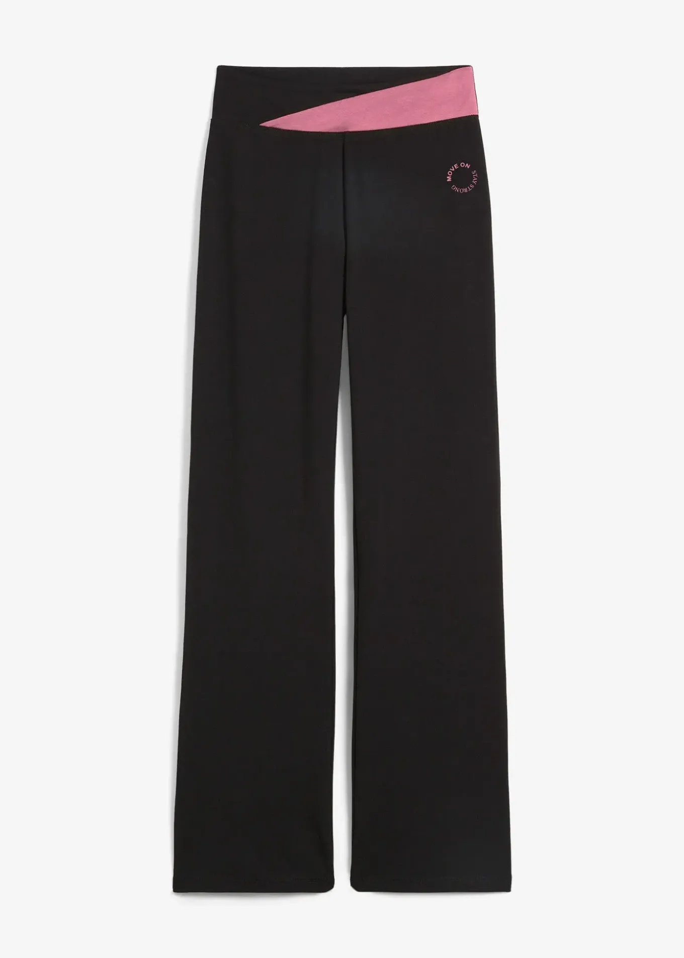 Pantalon de sport en coton, jambes évasées