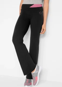Pantalon de sport en coton, jambes évasées
