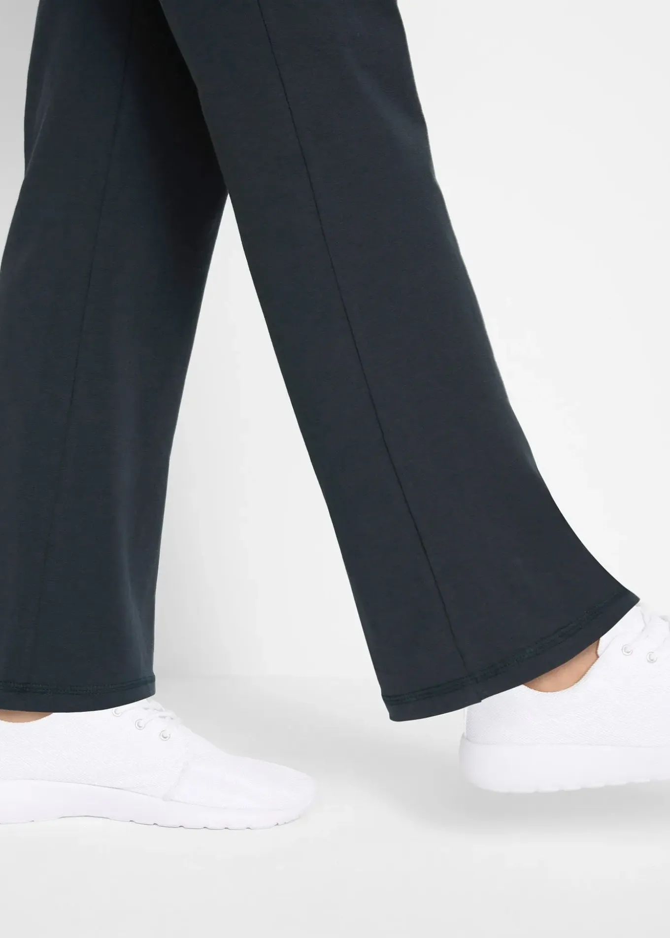 Pantalon de sport en coton, jambes évasées