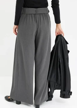 Pantalon de tailleur fluide en viscose mélangée