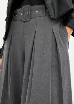 Pantalon de tailleur fluide en viscose mélangée