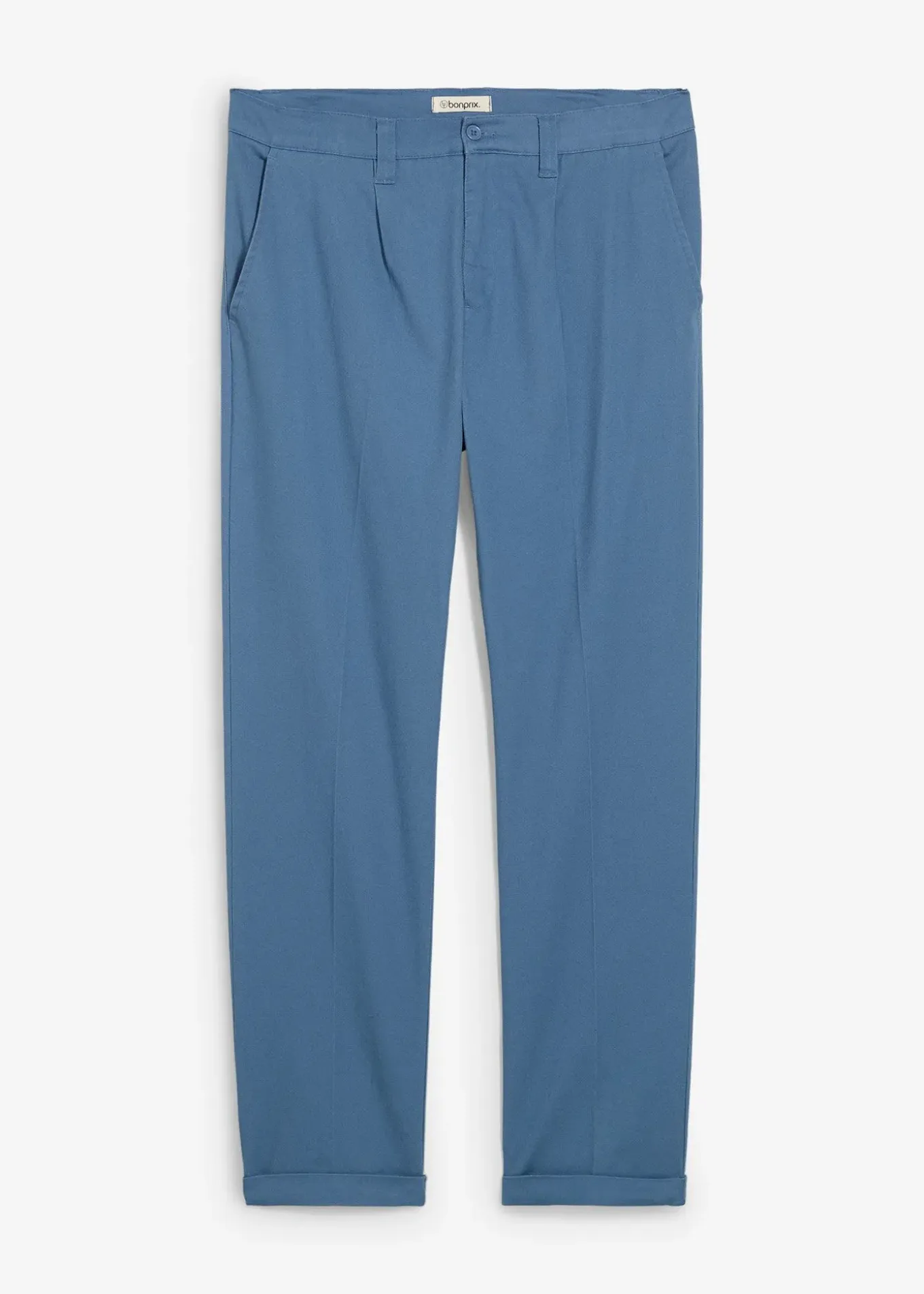 Pantalon droit à pinces en twill de coton, Regular