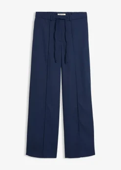 Pantalon droit à taille élastiquée