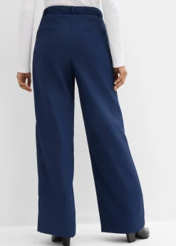 Pantalon droit à taille élastiquée