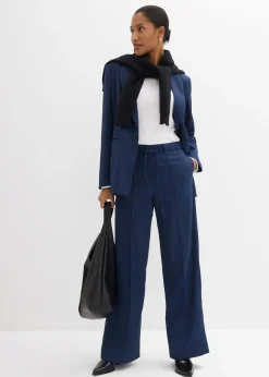 Pantalon droit à taille élastiquée