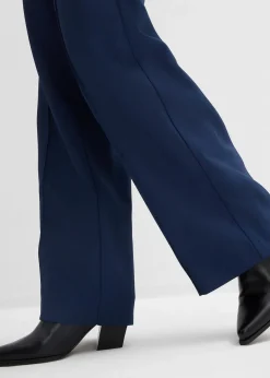 Pantalon droit à taille élastiquée