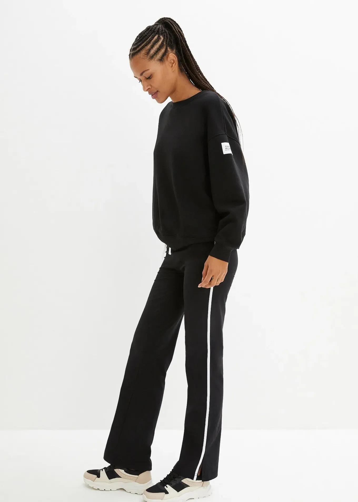 Pantalon droit en jersey coton