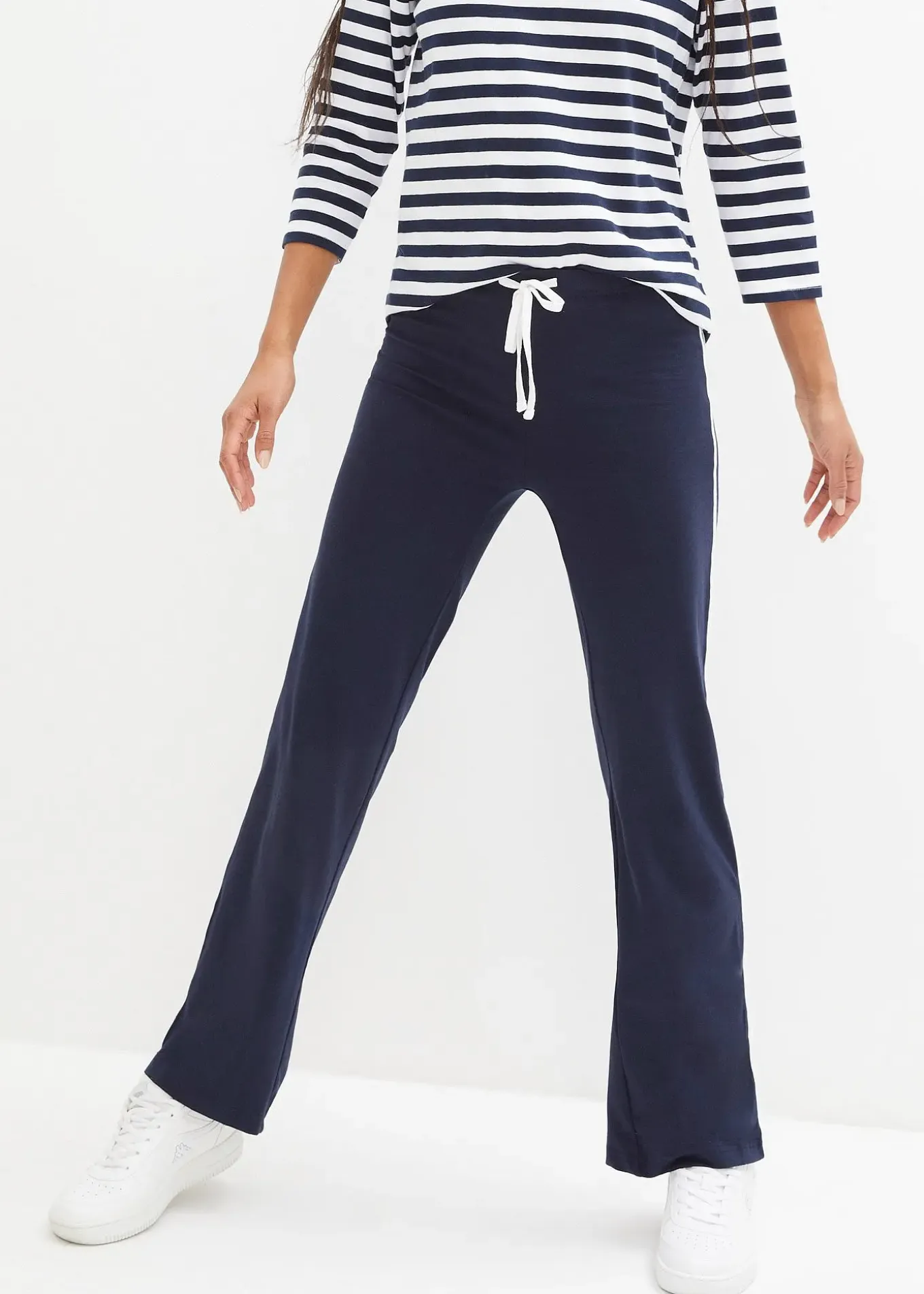 Pantalon droit en jersey coton