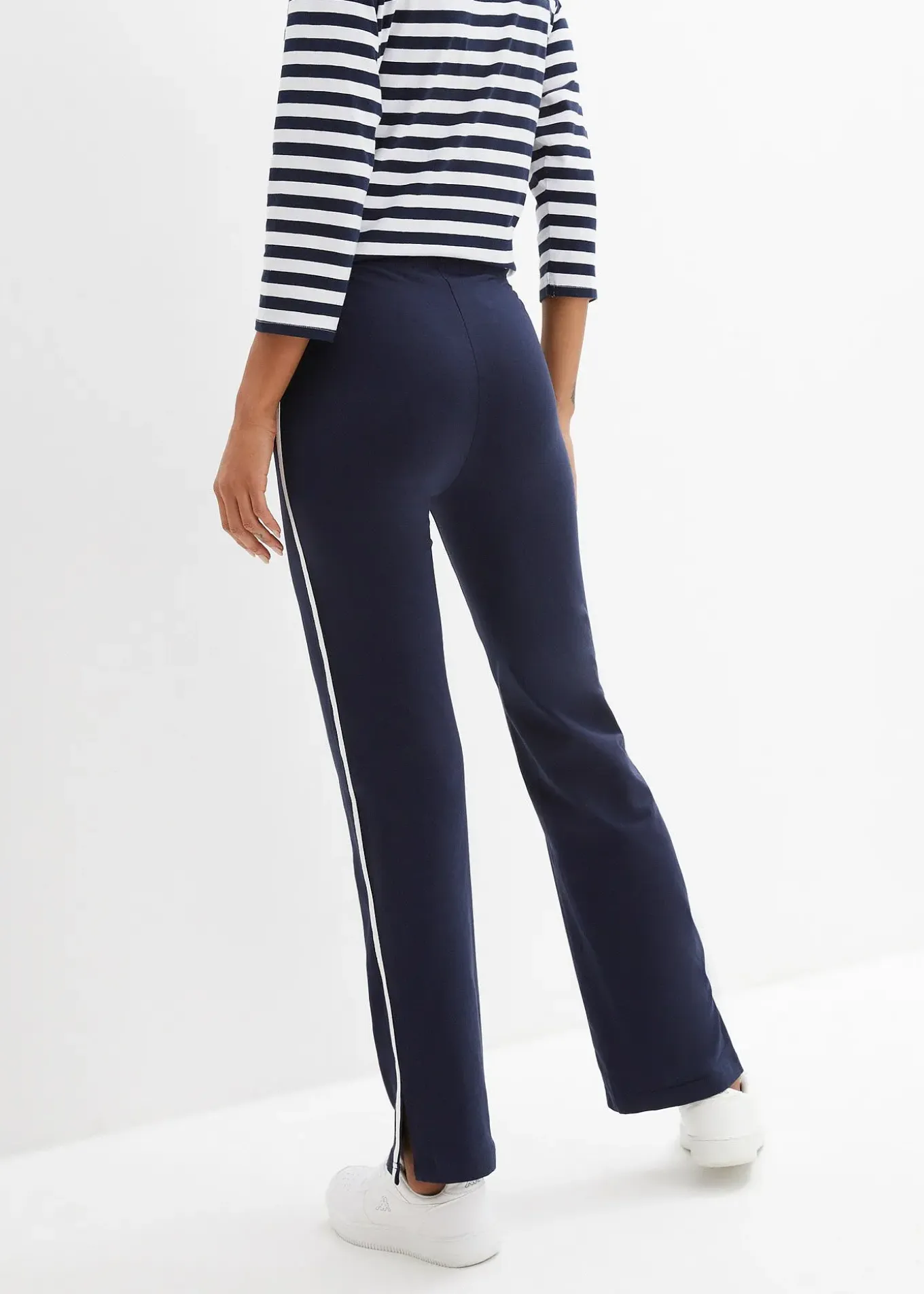 Pantalon droit en jersey coton