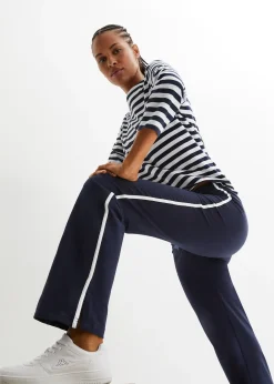 Pantalon droit en jersey coton