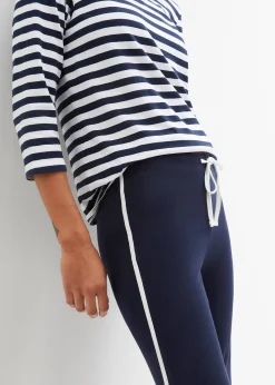 Pantalon droit en jersey coton