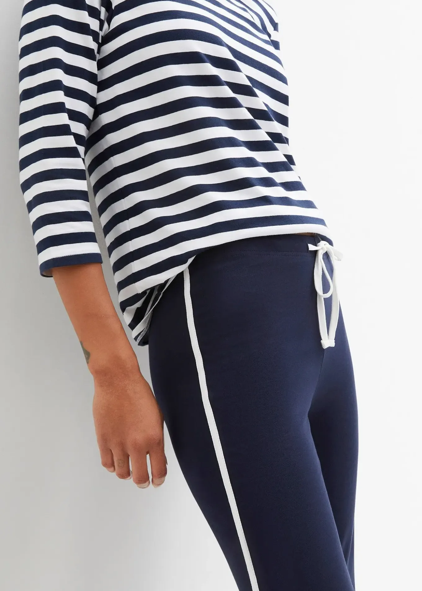 Pantalon droit en jersey coton