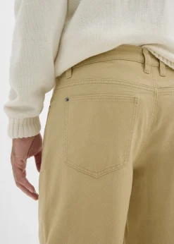 Pantalon droit en twill à taille élastiquée, loose