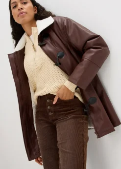 Pantalon droit en velours côtelé extensible