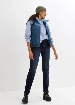 Pantalon droit en velours côtelé extensible