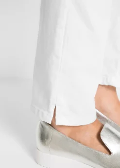 Pantalon droit et extensible, taille mi-haute