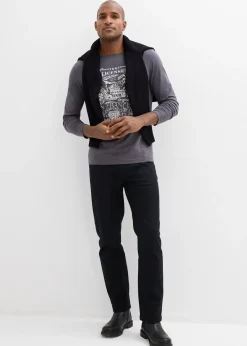 Pantalon droit et extensible, coupe classique