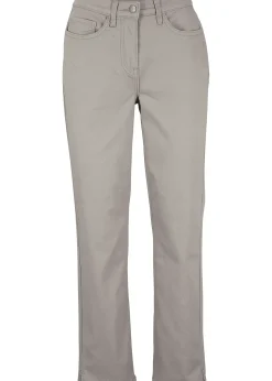 Pantalon droit et extensible, taille mi-haute