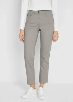 Pantalon droit et extensible, taille mi-haute