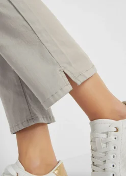 Pantalon droit et extensible, taille mi-haute