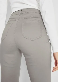 Pantalon droit et extensible, taille mi-haute