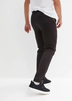 Pantalon droit regular et extensible à taille élastiquée