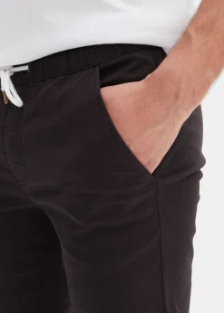 Pantalon droit regular et extensible à taille élastiquée