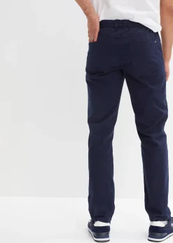 Pantalon droit taillé élastiquée 100% coton, Regular