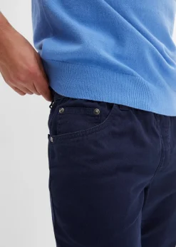 Pantalon droit taillé élastiquée 100% coton, Regular