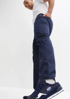 Pantalon droit taillé élastiquée 100% coton, Regular