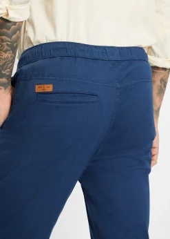 Pantalon droit taille élastiquée, slim