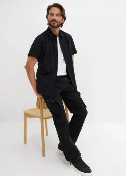 Pantalon droit très extensible à poches cargo zippées, regular