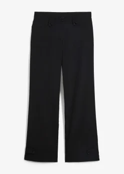 Pantalon en bengaline extensible à taille élastiquée