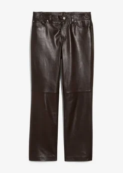Pantalon en cuir d’agneau nappa